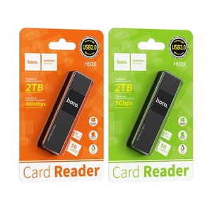 کارت خوان هوکو hoco HB20 Mindful 2-in-1 USB2.0 card reader