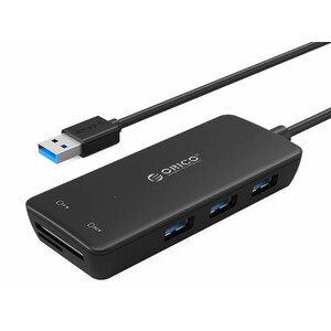 هاب یواس بی 3 پورت و کارتخوان اوریکو Orico USB3.0 HUB with Card Reader H3TS-U3