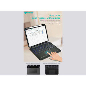 گارد کیبورددار مگنتی آیپد 10 اینچ کوتتسی Coteetci Magnetice Sphit Keyboard Lither Case Ipad 10 64011