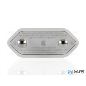 شارژر دیواری اصلی اپل نسخه اروپا Apple 2 Pin EU USB 5W Power Adapter