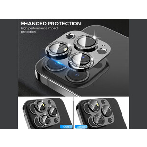 محافظ لنز فلزی آیفون 13 پرو و آیفون 13 پرومکس آها استایل Ahastyle Pour Iphone 13 Pro / 13 Pro Max Camera Lens WG62-3-13P/M-BK-1P