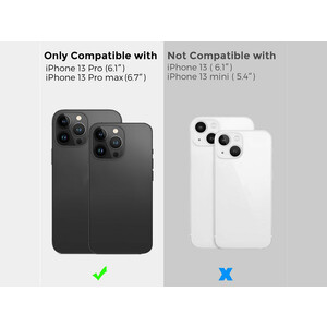 محافظ لنز فلزی آیفون 13 پرو و آیفون 13 پرومکس آها استایل Ahastyle Pour Iphone 13 Pro / 13 Pro Max Camera Lens WG62-3-13P/M-BK-1P