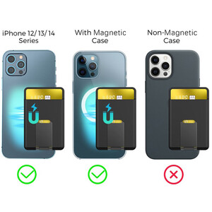 جا کارتی سیلسکونی آها استایل برای آیفون AhaStyle PT133-H Card Holder Phone Magsafe Wallet