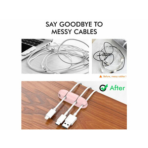 نگهدارنده کابل آها استایل دارای 4 اسلات Ahastyle WG10-4 Silicone Organizer Charger Cable