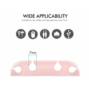 نگهدارنده کابل آها استایل دارای 4 اسلات Ahastyle WG10-4 Silicone Organizer Charger Cable