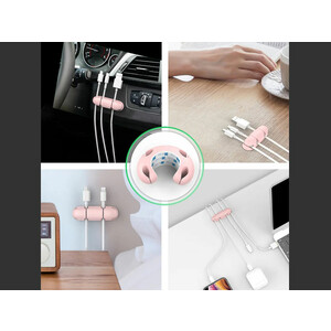 نگهدارنده کابل آها استایل دارای 4 اسلات Ahastyle WG10-4 Silicone Organizer Charger Cable