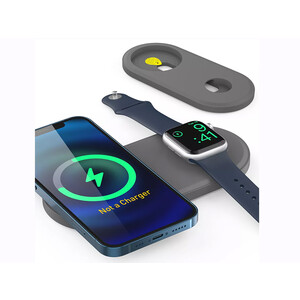 قسمت پایه سیلیکونی شارژر آها استایل مناسب برای اپل واچ و گوشی AhaStyle 2-in-1 PT135 Silicone stand Matched for MagSafe and iWatch