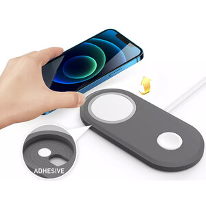 پایه سیلیکونی شارژر آها استایل مناسب برای اپل واچ و گوشی AhaStyle 2-in-1 PT135 Silicone stand Matched for MagSafe and iWatch