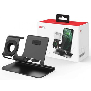پایه شارژ آلومینیومی گوشی موبایل, اپل واچ و ایرپاد آها استایل AhaStyle ST05 3in1 Stand Smart Phone/Apple Watch/Airpods