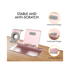 خرید پایه استند شارژ آها استایل AhaStyle ST05 3in1 Aluminium Stand for Smart Phone/Apple Watch/Airpods
