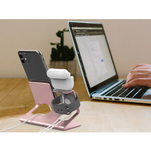 قیمت پایه استند شارژ آها استایل AhaStyle ST05 3in1 Aluminium Stand for Smart Phone/Apple Watch/Airpods