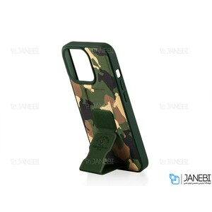 قاب چرمی طرح ارتشی آیفون 13 پرو پولو Polo Apple iPhone 13 Pro Army Leather Case
