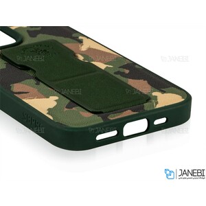 قاب چرمی طرح ارتشی آیفون 13 پرو پولو Polo Apple iPhone 13 Pro Army Leather Case