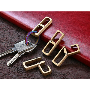 جاکلیدی برنجی طلایی رنگ Creative pure brass key chain mini portable men's