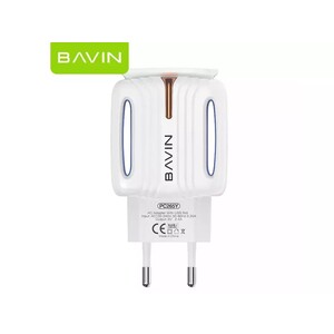 شارژر دیواری فست شارژ لایتنینگ باوین BAVIN 2.4A Dual Lightning Adapter Charger PC265Y