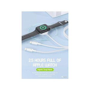 کابل شارژر 3 سر آیفون و اپل واچ باوین Bavin CB234 Qi Magnetic Wireless Fast Portable Mobile iWatch Charger 3 in 1 Charger