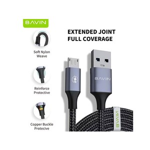 کابل شارژ سریع میکرو باوین Bavin Usb cable Micro 2.4A CB201