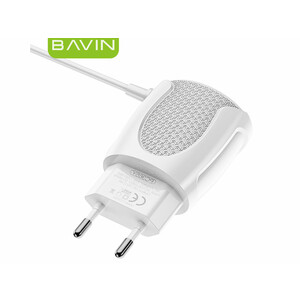 شارژر دیواری یواس‌بی با کابل میکرو‌یو‌اس‌بی باوین BAVIN PC365Y 2.4A Dual USB Adapter Charger