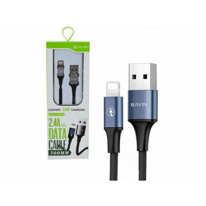 خرید کابل شارژ سریع لایتنینگ باوین Bavin Usb cable Iphone 2.4A CB201