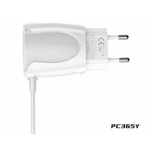 خرید شارژر دیواری یواس‌بی با کابل لایتنینگ باوین BAVIN PC365Y 2.4A Dual USB Adapter Charger
