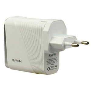 شارژر دیواری فست شارژ یواس‌بی و تایپ‌سی باوین BAVIN PD + QC3.0 Fast Charger Adapter 4 Output PD 40W Fast Charging Charger PC522Y-PD