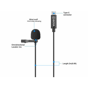 میکروفن یقه ای باسیم بویا BOYA BY-M3-OP Lavalier Microphone for DJI Osmo Pocket