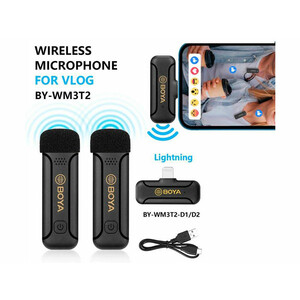 میکروفون بی سیم لایتنینگ بویا BOYA BY-WM3T2-D2 Mini 2.4GHz Wireless Microphone