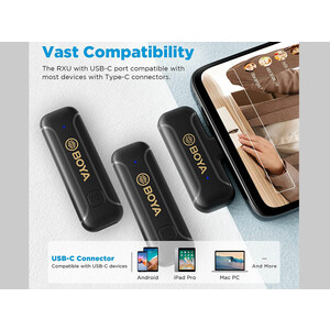 میکروفون تایپ سی بی سیم بویا BOYA BY-WM3T2-U2 Wireless Microphone