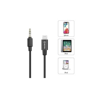 کابل تبدیل بویا BOYA BY-K1 3.5mm TRS Male to Lightning Adapter Cable