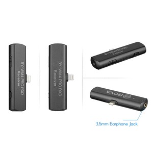 میکروفون دو نفره دیجیتال بی سیم بویا BOYA BY-WM4 PRO-K4 Wireless Omni Lavalier Microphone for iOS Devices