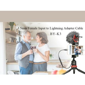 کابل تبدیل بویا BOYA BY-K3 3.5mm TRS Male to Lightning Adapter Cable