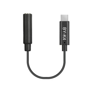 مبدل صوتی میکروفون 3.5 میلی‌متری به تایپ سی بویا Boya BY-K4 3.5mm TRS Female to Type-C Male Audio Adapter