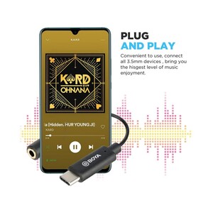 مبدل میکروفون بویا Boya BY-K4 3.5mm TRS Female to Type-C Male Audio Adapter