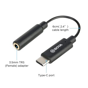 مبدل میکروفون بویا Boya BY-K4 3.5mm TRS Female to Type-C Male Audio Adapter