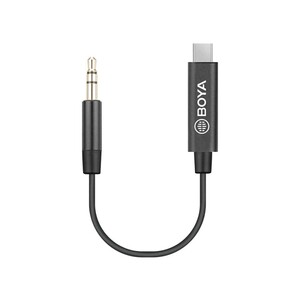 مبدل میکرفون بویا BOYA by-K2 3.5mm TRS Male to Type-C Male Audio Adapter Cable