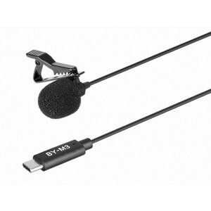 میکروفون تایپ سی بویا BOYA By-M3 Clip-on Omnidirectional Lavalier Microphone