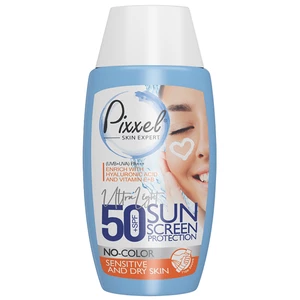 کرم ضد آفتاب بی رنگ پیکسل با 50+SPF مناسب پوست خشک و معمولی