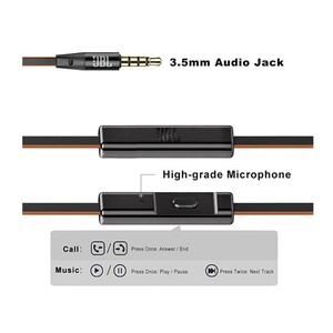 هندرفری باسیم جی بی ال JBL T180A In-ear Headphones
