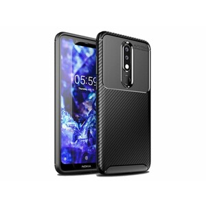 قاب ژله ای فیبر کربن نوکیا Becation Carbon Fiber Case Nokia 5.1 Plus/X5