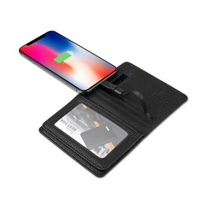 پاور بانک و کیف چرمی Zhuse 4000mAh Power Bank and Card Holder 2in1 -Zhuse ZS-PB-013