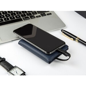 پاور بانک و کیف چرمی Zhuse 4000mAh Power Bank and Card Holder 2in1 -Zhuse ZS-PB-013