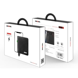 پاور بانک و کیف چرمی Zhuse 4000mAh Power Bank and Card Holder 2in1 -Zhuse ZS-PB-013