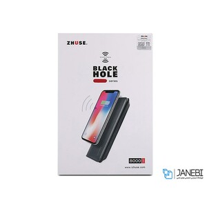 پاور بانک و کیف چرمی Zhuse Black Hole Series ZS-WB-001 8000mAh Power Bank And Leather Bag