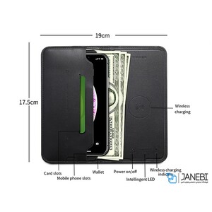 پاور بانک و کیف چرمی Zhuse Black Hole Series ZS-WB-001 8000mAh Power Bank And Leather Bag