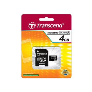 خرید پستی رم میکرو اس‌دی 4 گیگابایت Transcend Class 4