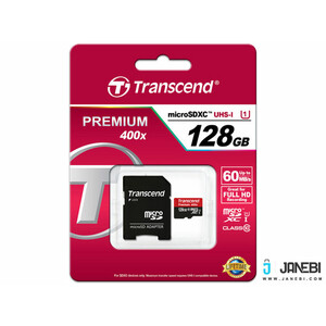 رم میکرو اس‌دی 128 گیگابایت Transcend Class 10 Premium 400X