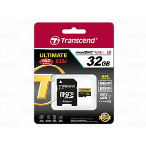 رم میکرو اس‌دی 32 گیگابایت Transcend Class 10 Ultimate 633X