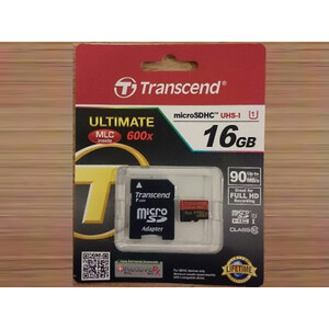 خرید پستی رم میکرو اس‌دی 16 گیگابایت Transcend Class 10 Premium 600X