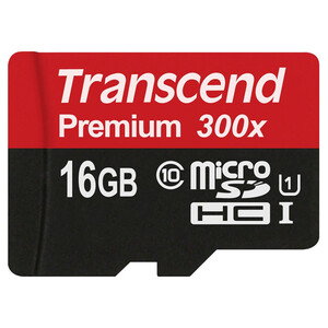 رم میکرو اس‌دی 16 گیگابایت Transcend Class 10 Premium 300X