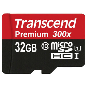 رم میکرو اس‌دی 32 گیگابایت Transcend Class 10 Premium 300X